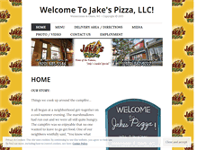 Tablet Screenshot of pizzaatjakes.com